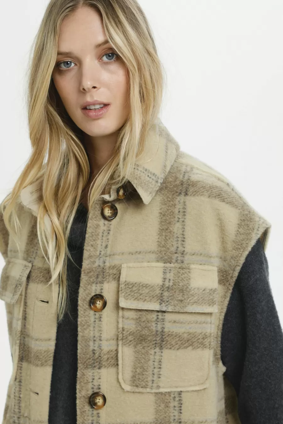 Soaked in Luxury SLCookie Warm waistcoat | Wool Edit | Jackets & Coats