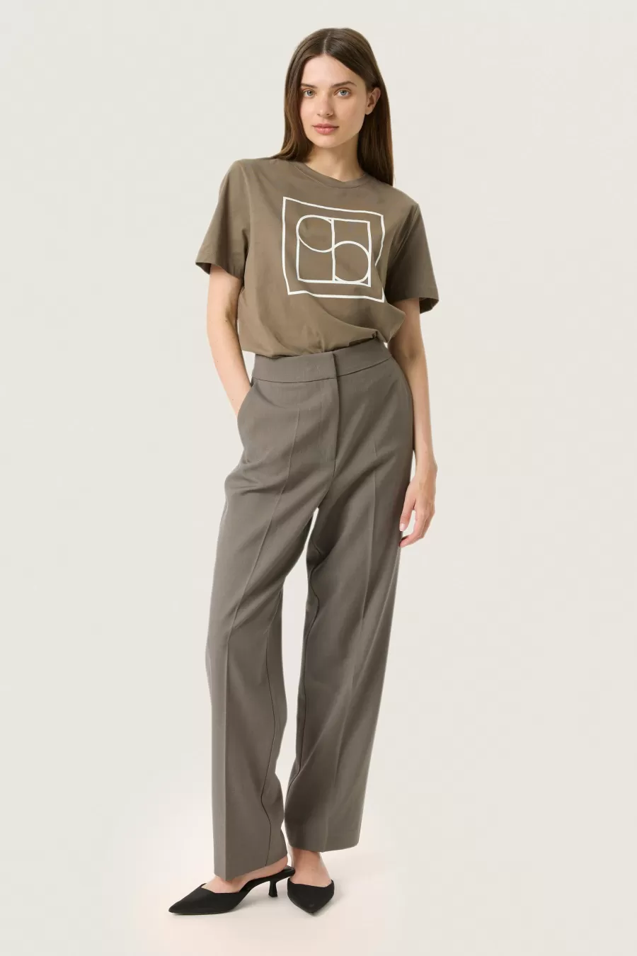 Soaked in Luxury SLMilica Trousers | Wool Edit | Pants