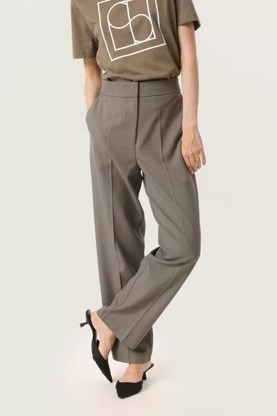 Soaked in Luxury SLMilica Trousers | Wool Edit | Pants